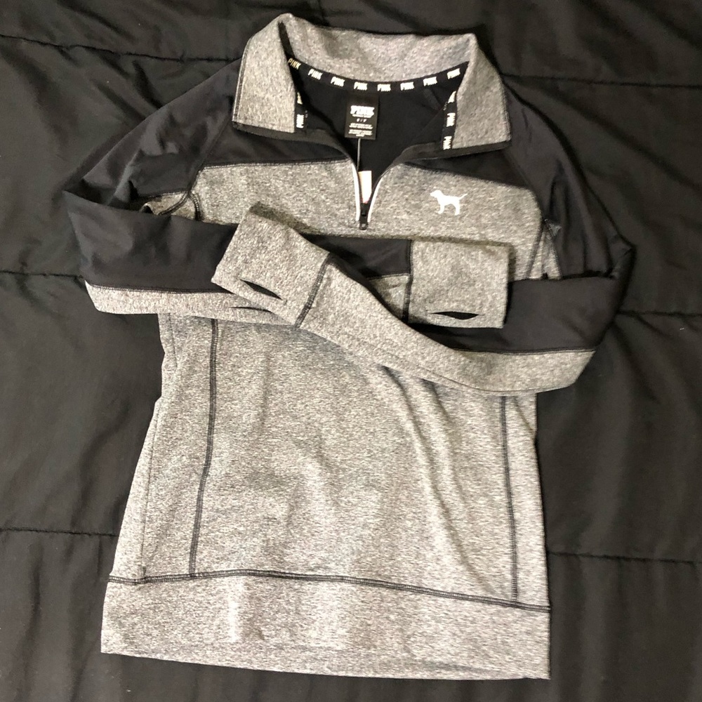PINK Long Sleeve Quarter Zip